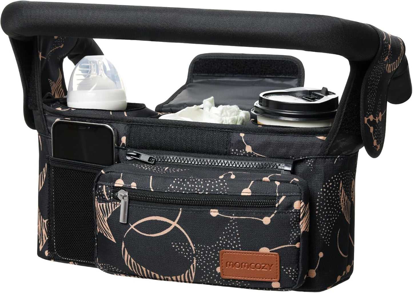 Momcozy - Organizador universal para cochecito con soporte para taz...