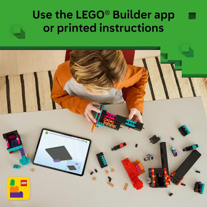 LEGO Minecraft The Enderman Tower - Juguete de construcción para niños y niñas - Set de construcción de videojuegos para niños, edades 9+ - 2 juguetes en 1 para juego imaginativo jugador contra