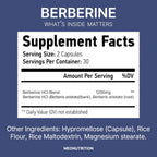 Meo Nutrition Suplemento de berberina de 1200 mg HCI - 60 cápsulas,...