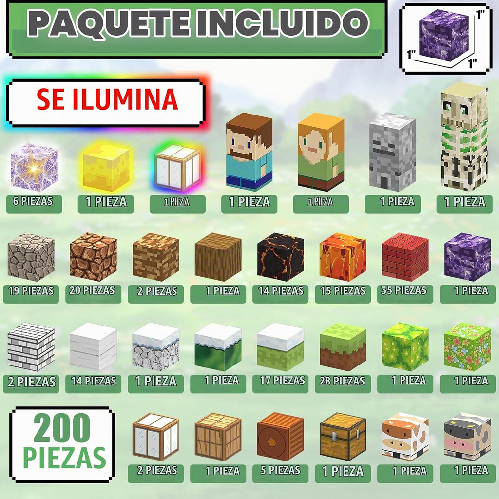 AIDYVOI Juego de 200 Piezas de Juguetes de Construcción con Bloques...