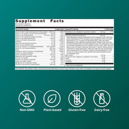 Metagenics PhytoMulti - Suplemento multivitamínico diario con fiton...