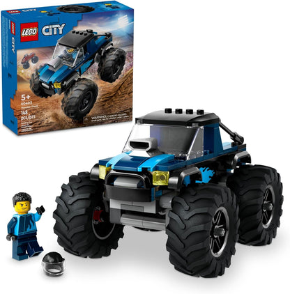 LEGO City Camión Monstruo Azul Fuera de Carretera Juego de Construcción con Minifigura de Conductor, Juguetes Imaginativos para Niños, Regalo Divertido para Niños y Niñas de 5 Años en Adelante, Mini