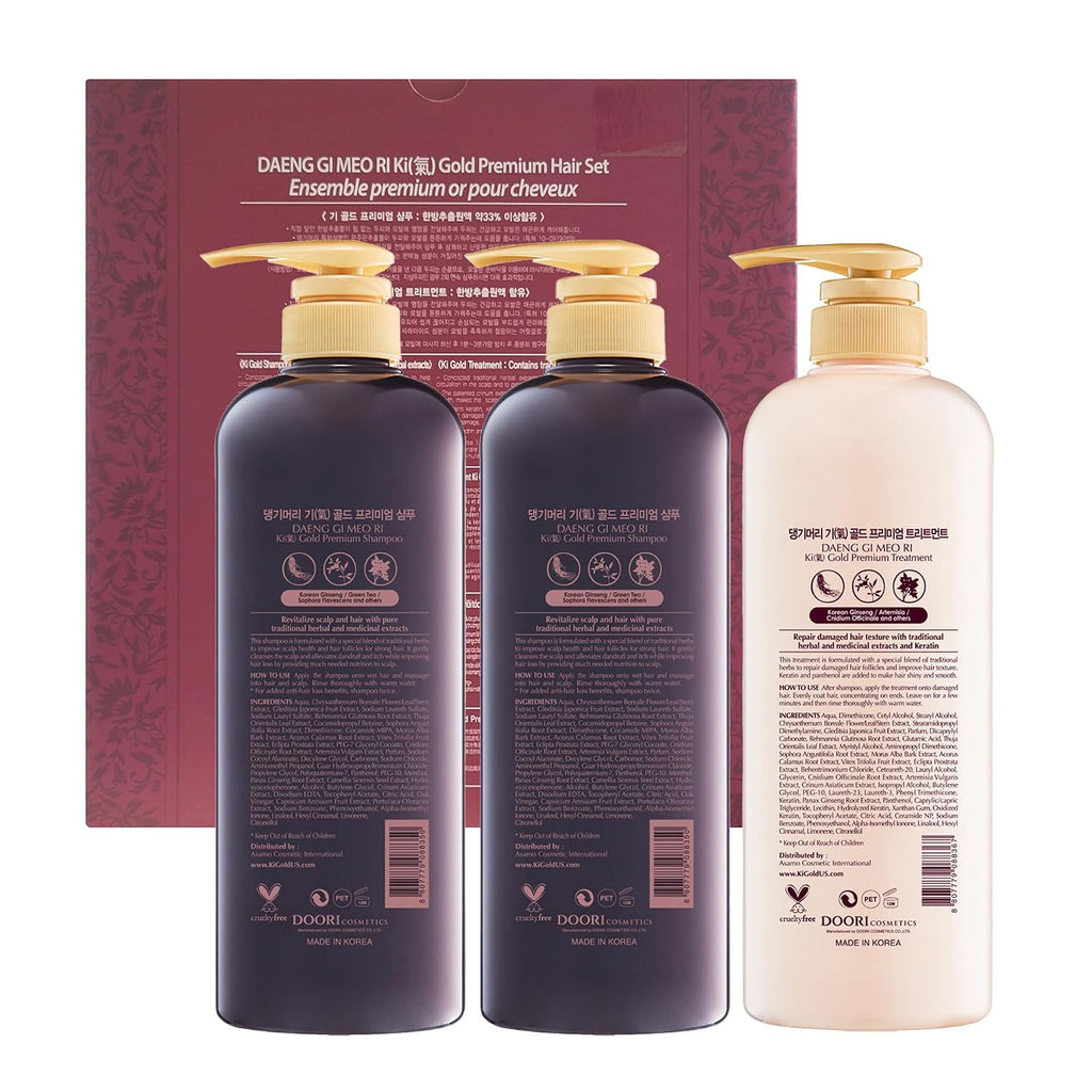 DAENG GI MEO RI Ki Gold Premium 2 Champú 26.4 fl oz + Tratamiento 2...