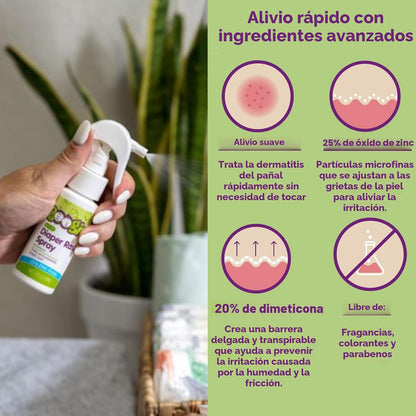 Boogie Spray para sarpullido de pañales sin frotar \u2013 (paquete...
