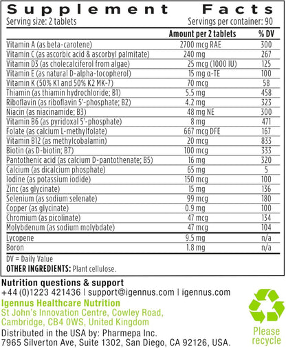 Igennus Multivitamínico Metilado para Hombres con 22 Activos, Entre...