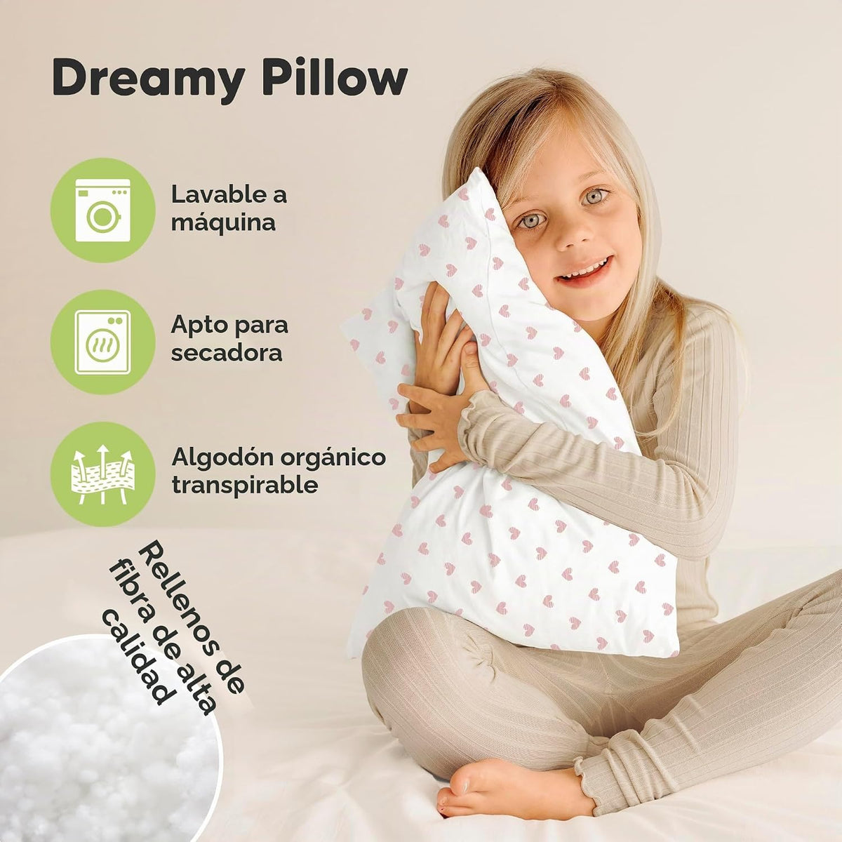 KeaBabies Paquete de 2 almohadas para niños pequeños de 2 a 5 años...