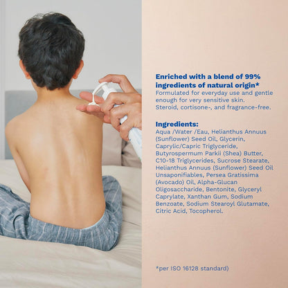 Mustela Stelatopia+ - Crema Reparadora de Lípidos - Hidratante para Piel con Tendencia al Eczema - Con Aceite Natural de Girasol y Prebiótico - Para Bebés, Niños y Adultos - Sin Fragancia - 5.07 onzas