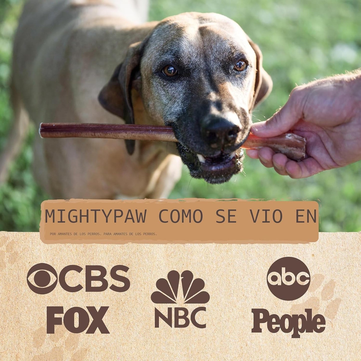 Mighty Paw Naturals Palitos de buey para perros - Masticables de ca...