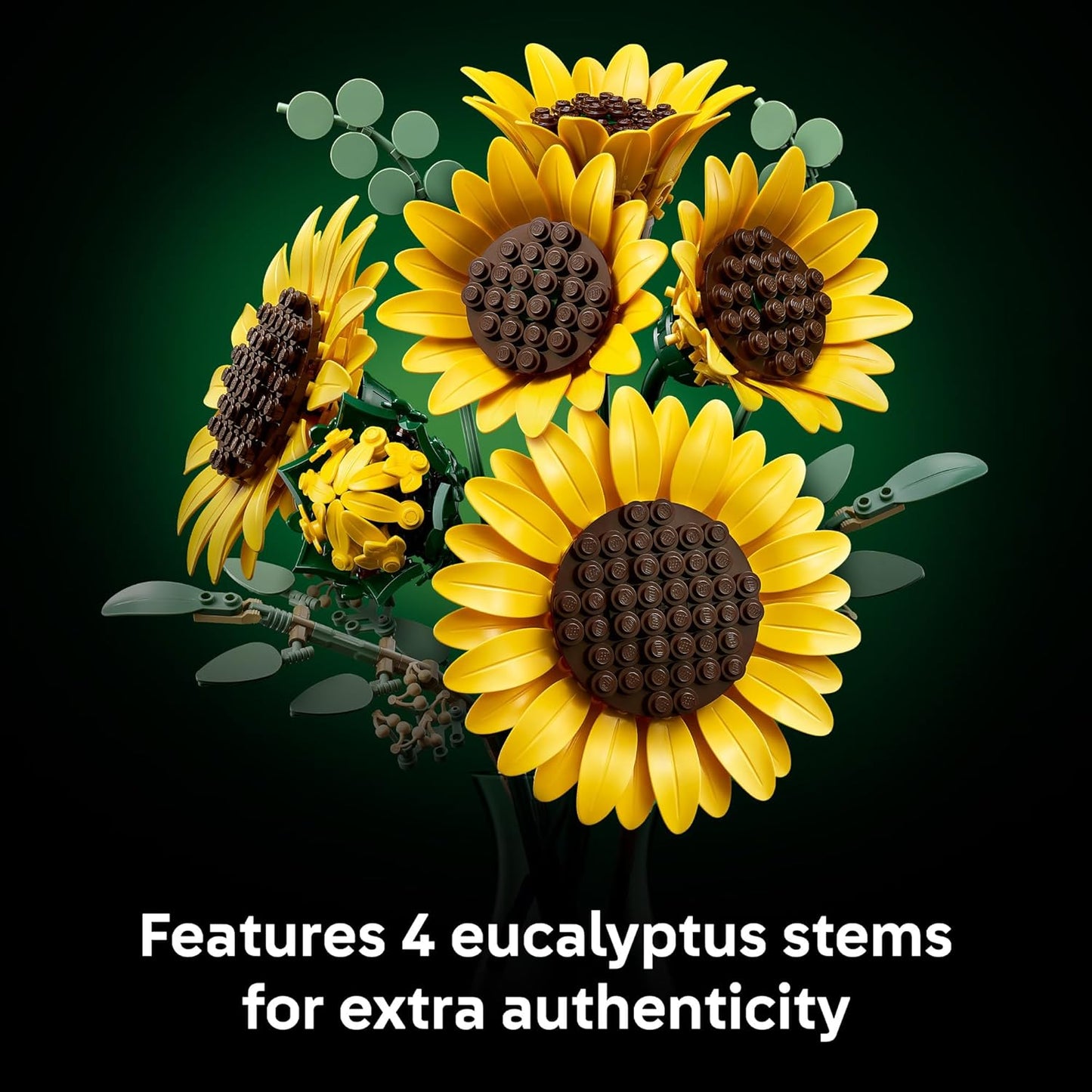 LEGO Botanicals 11502 - Ramo de girasol para adultos, a partir de 18 años, flores artificiales para la oficina en casa, dormitorio o decoración de escritorio, regalos para mujeres y hombres