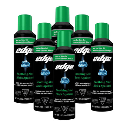 Edge Gel de afeitado para hombres, aloe calmante con dos veces el a...