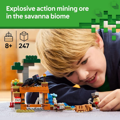 LEGO Minecraft La Expedición Minera del Armadillo - Figuras de Juguete y Set de Juego - Juguete de Construcción de Minecraft para Niños, Niños y Niñas, Mayores de 8 años - con Figuras de Juegos para