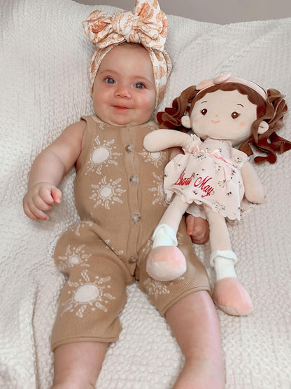 LeyaDoll Muñeca de bebé suave de felpa (16 pulgadas), mi primera mu...