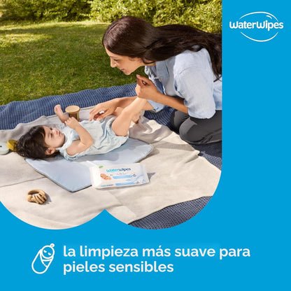 WaterWipes Sensitive+ Toallitas 3 en 1 para Recién Nacidos y Bebés,...