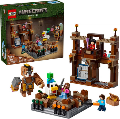LEGO Minecraft Woodland Mansion Arena de Combate – Juguete de construcción para niños a partir de 10 años – Incluye figuras de Steve, Garrett y Henry Minecraft, además de un jinete de pollo y más