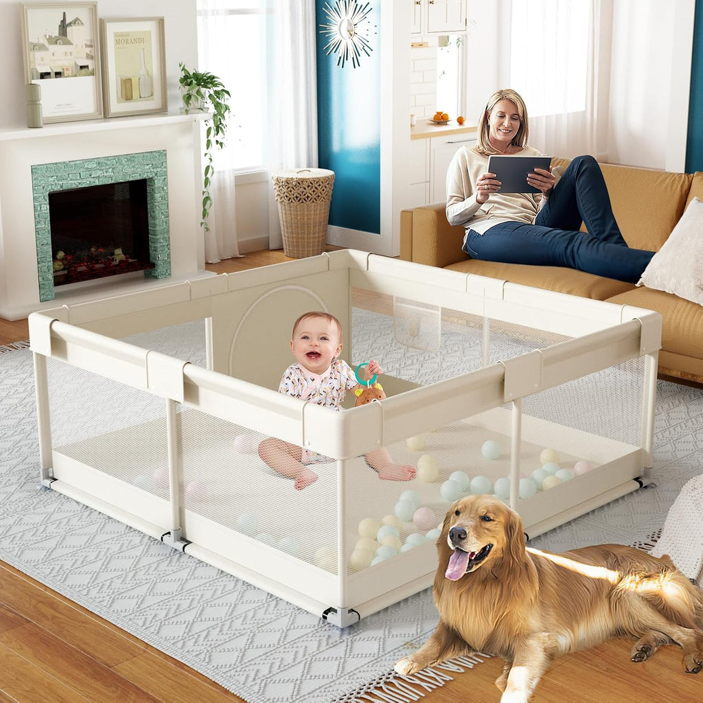 Fodoss Corralito para bebés, corralito mejorado para bebés y niños...