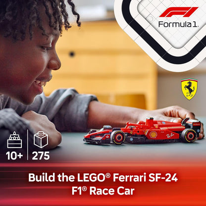 Conjuntos de construcción LEGO Speed Champions Ferrari SF-24 F1 - Juegos de construcción para niños, niños y niñas, a partir de 10 años - Kits de autos de modelo Ferrari F1 para exhibición o juego