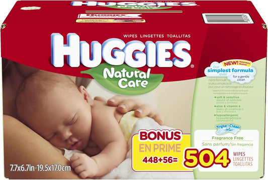 Huggies Toallitas naturales para bebés, recargas, 504 unidades
