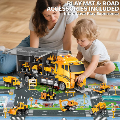Conjunto de Camiones de Construcción para Niños Pequeños: Construcc...