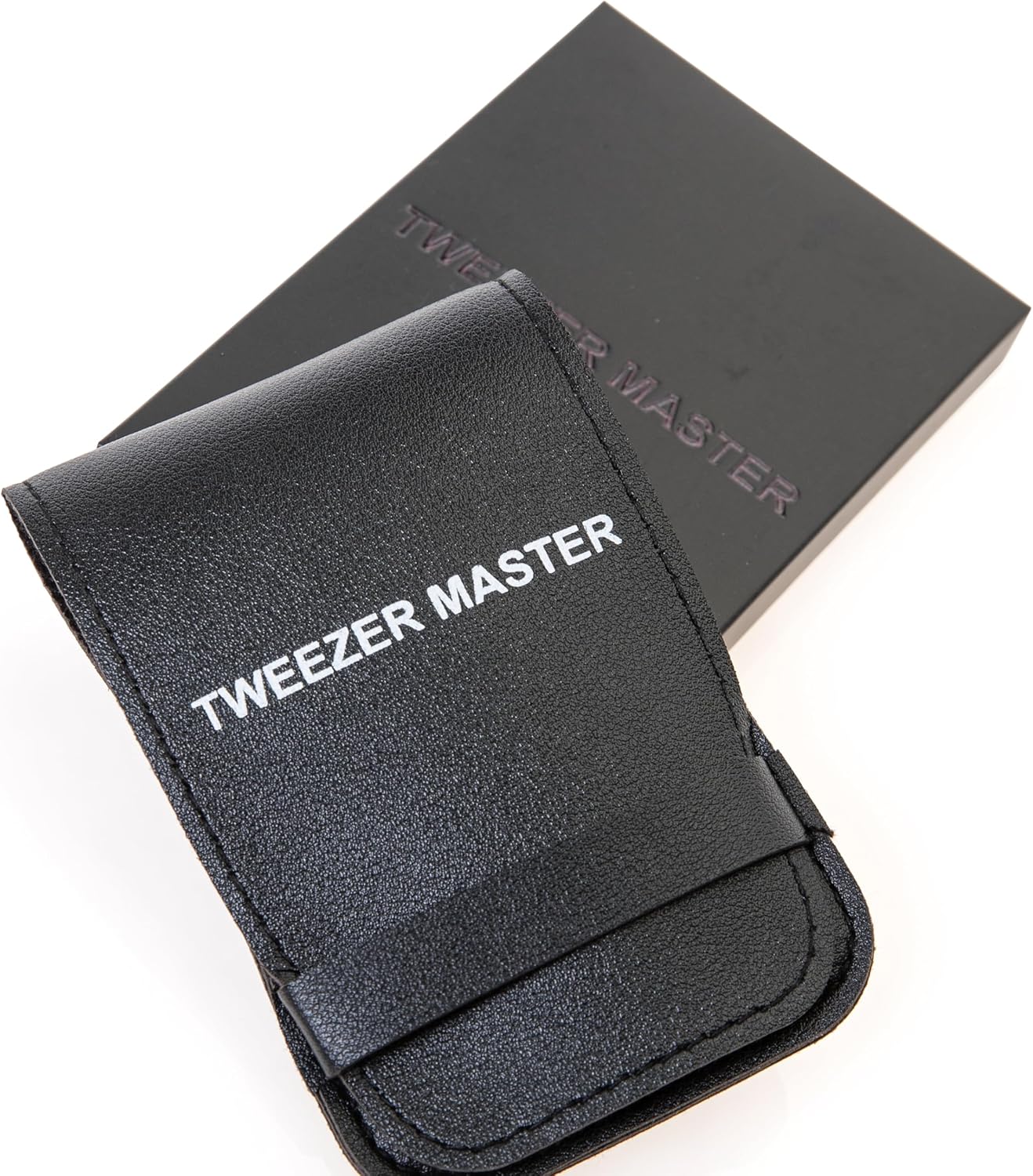 Tweezer Master Juego de pinzas profesionales [negro] - Puntas incli...