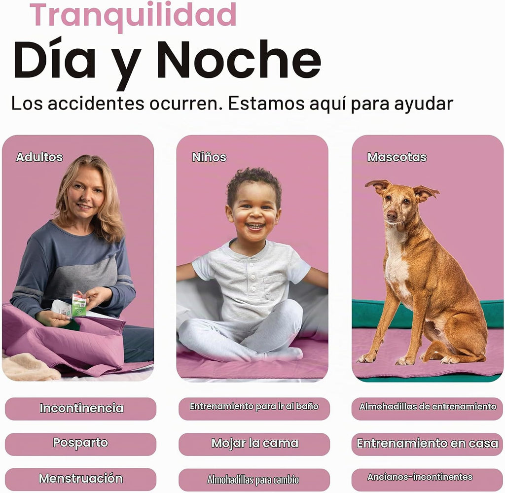 IMPROVIA Almohadillas lavables para incontinencia reutilizables de...