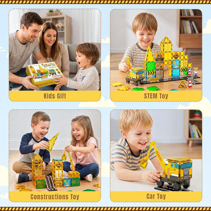 SKTMYY Azulejos magnéticos para niños, juguetes de construcción con...