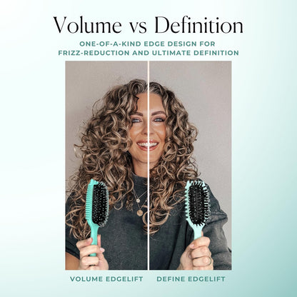 Cepillo de volumen EdgeLift de Bounce Curl, herramienta 5-en-1 para ondas voluminosas, rizos y espirales - Azul verdoso
