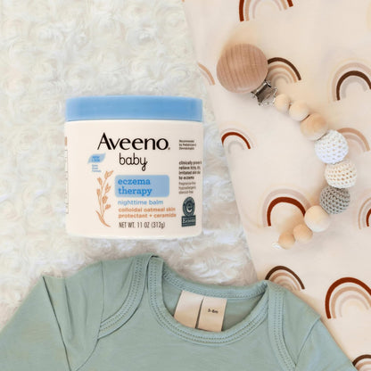 Bálsamo de eczema para bebé Aveeno, terapia nocturna, 1 Ounce, 1, 1
