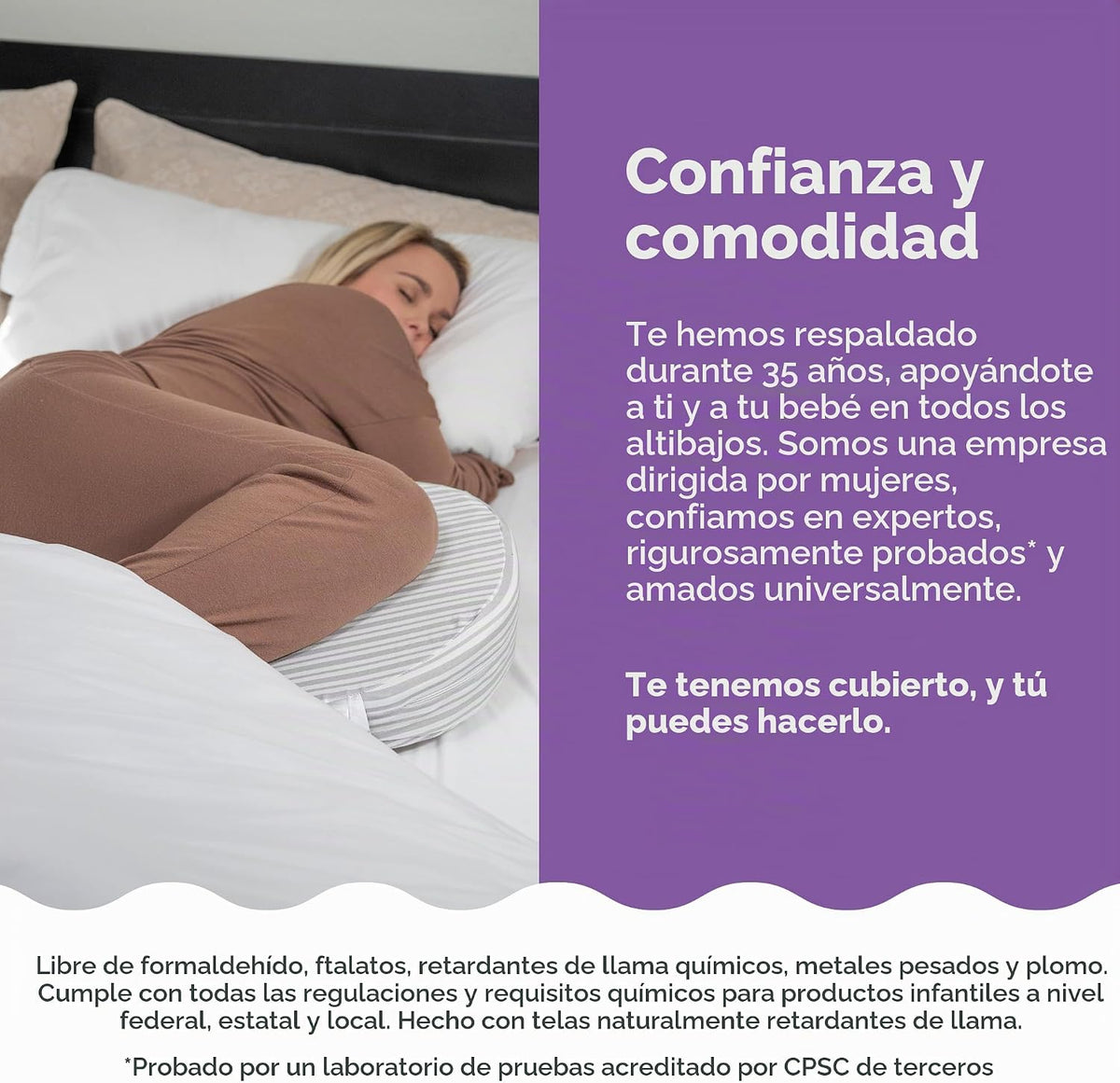Boppy Almohada de embarazo de cuña, soporte de maternidad compacto...