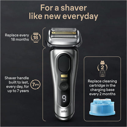Braun Maquinilla de afeitar eléctrica Series 9 PRO+ 9577cc para hom...