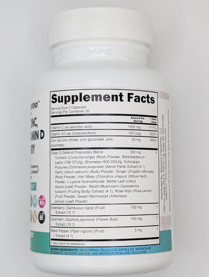 Clean Nutraceuticals Quercetina, zinc, vitamina C, vitamina D, brom...