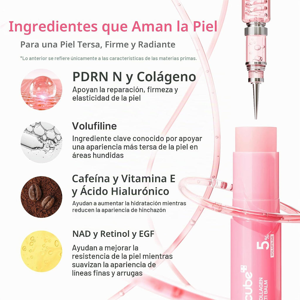 medicube PDRN - Bálsamo múltiple de colágeno rosa para volumen \u20...
