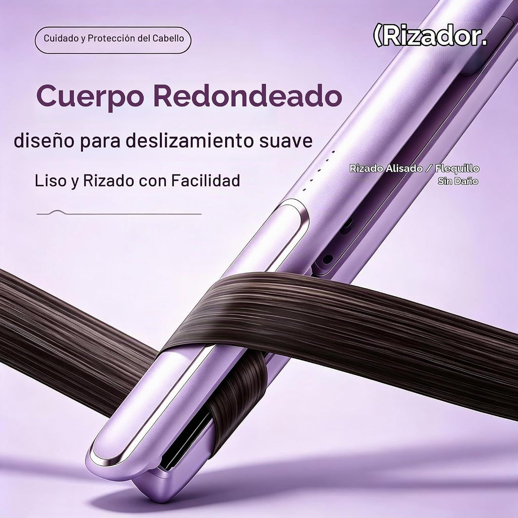 Kylara Plancha y rizador de cabello 2 en 1, 5 ajustes de calor, pla...