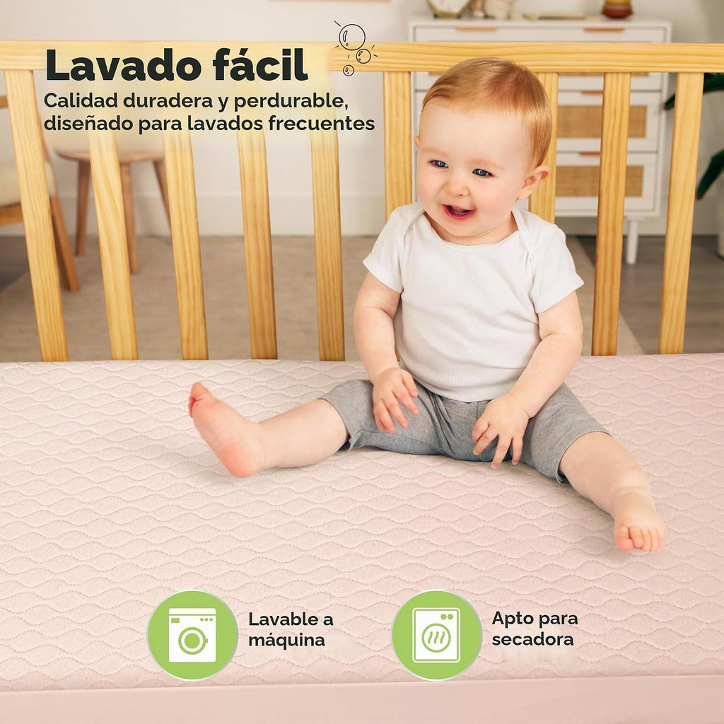 Paquete de 2 fundas protectoras de colchón impermeables para cuna |...