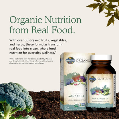 Garden of Life Organics Multivitamina de alimentos enteros orgánico...