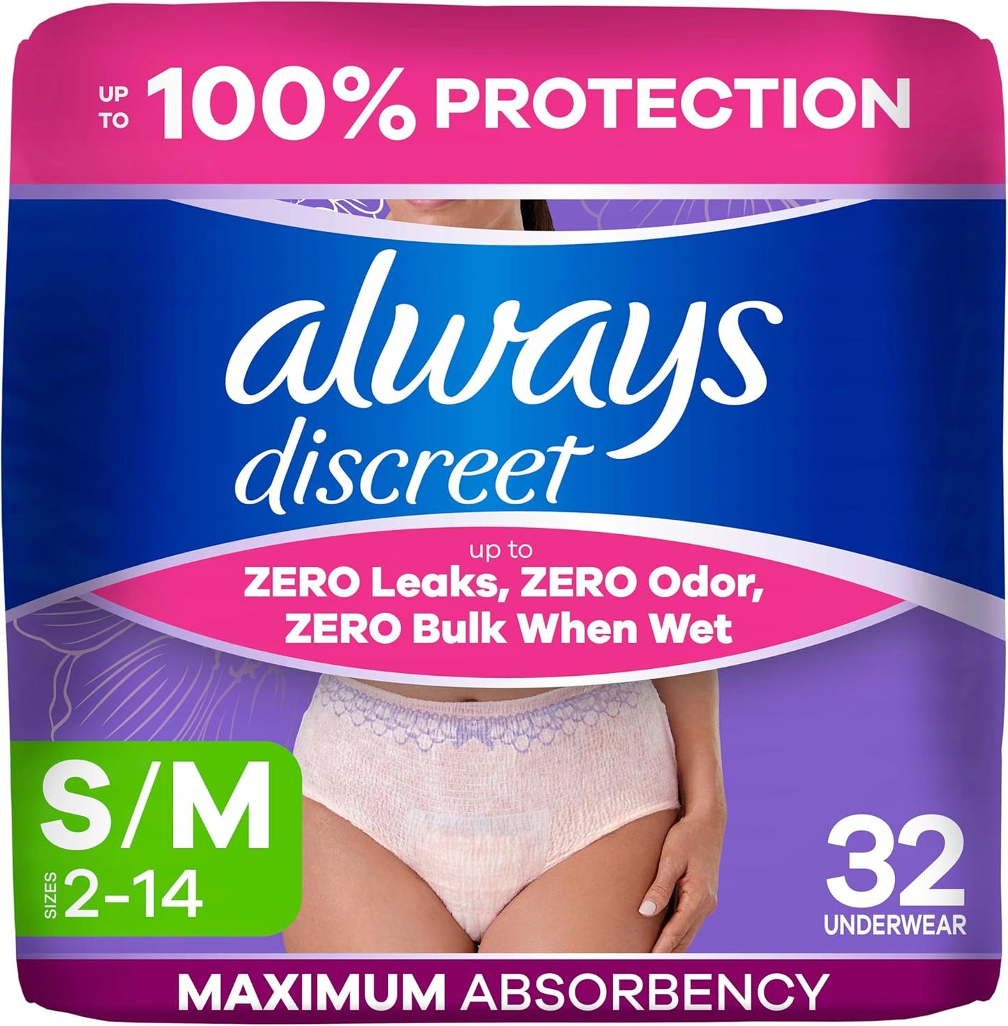 Always Discreet - Ropa interior para incontinencia adulta para muje...