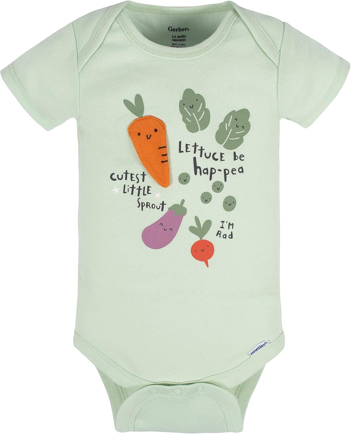 Gerber Mamelucos Bodies unisex de manga corta para bebé, paquete de 8