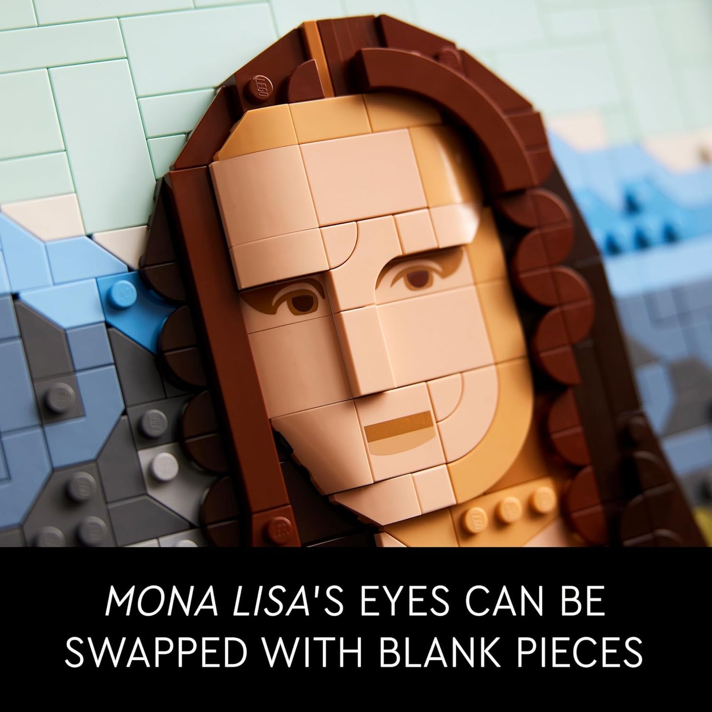 Set de Construcción de Arte LEGO Mona Lisa - Exhibición de Pared de Leonardo da Vinci, Edades 18+ - Manualidades DIY para Hombres, Mujeres - Ideal para Amantes de Rompecabezas y Arte - Idea de Regalo