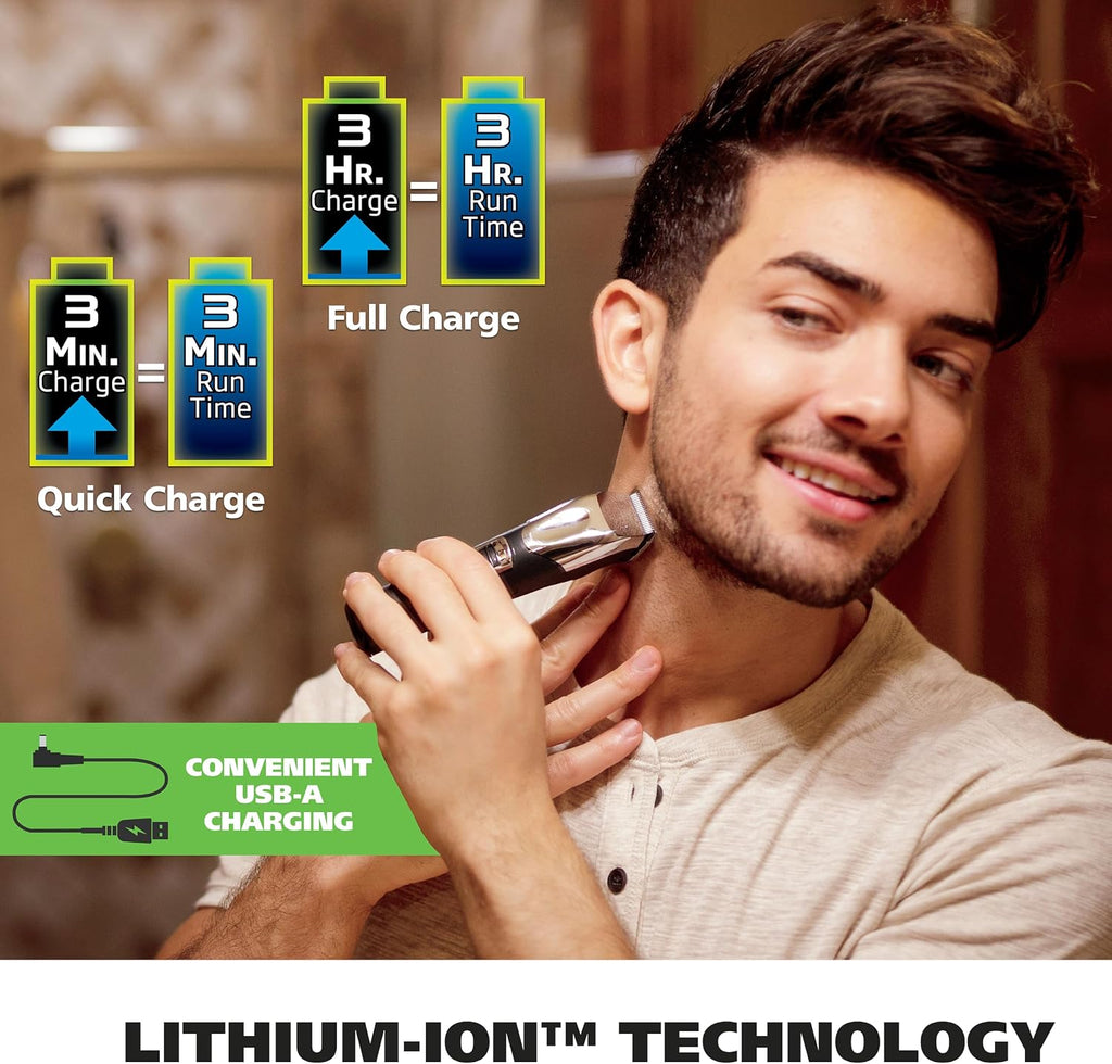 Wahl USA Recortadora recargable de iones de litio todo en uno para...