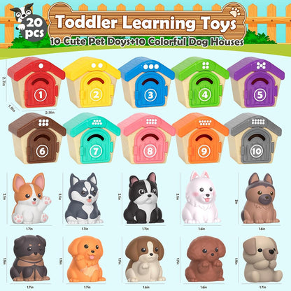 Juguetes de aprendizaje para niños pequeños de 1, 2, 3 años, 20 pie...