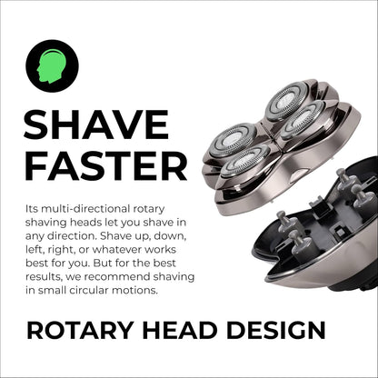 Skull Shaver Carver PRO Cabeza de repuesto de 4 cuchillas - Cuchill...