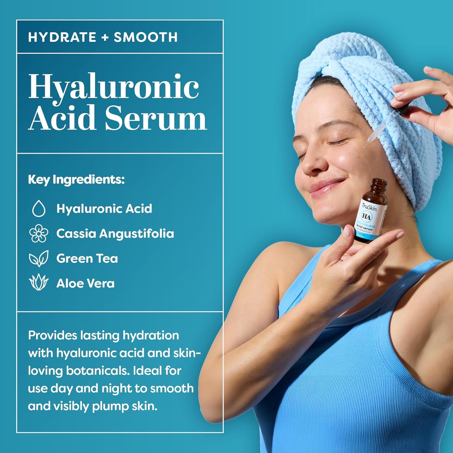 TruSkin Trío de suero facial - Ácido hialurónico, vitamina C y suero de retinol para la cara - Set de cuidado de la piel antienvejecimiento para mujeres - Cuidado de la piel para una piel brillante