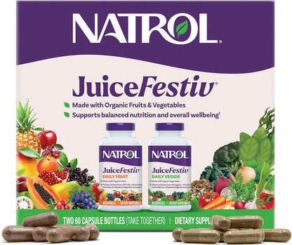 Suplemento nutricional en cápsulas Natrol JuiceFestiv (60 cápsulas...