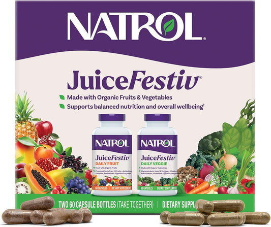 Suplemento nutricional en cápsulas Natrol JuiceFestiv (60 cápsulas...