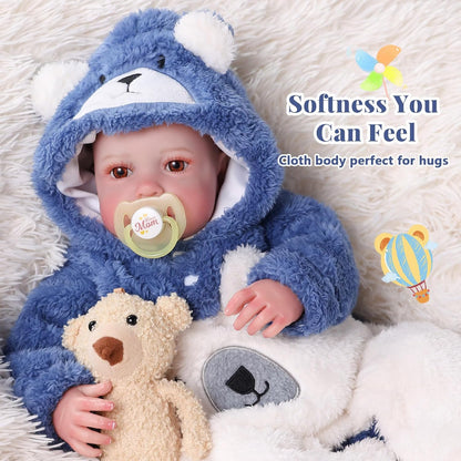 BABESIDE Reborn Baby Doll Boy - Muñeca realista de vinilo suave de...