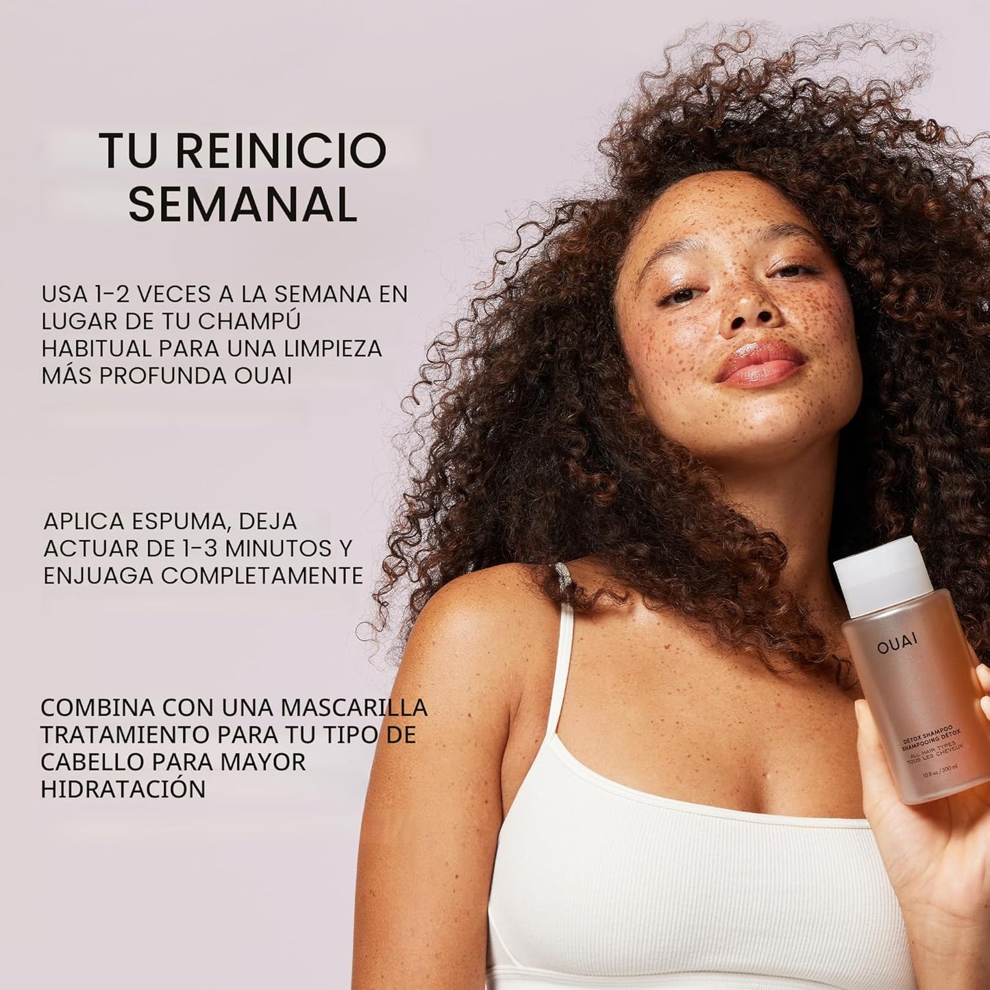 OUAI Champú Detox - Champú aclarante para eliminar acumulación, suc...