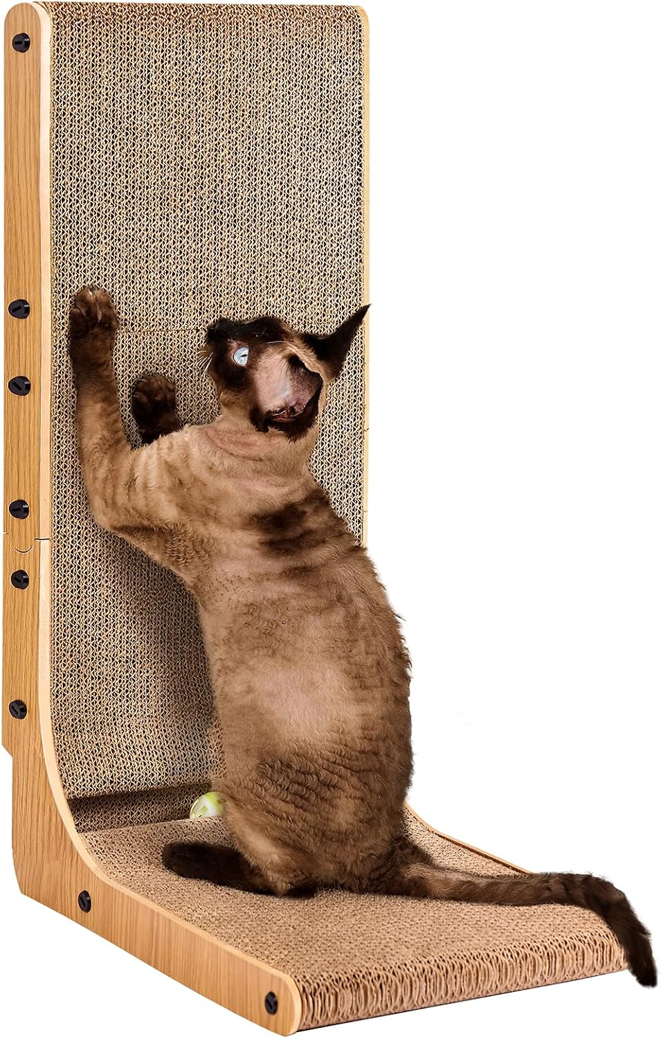 EHEYCIGA Rascador de cartón para gatos de interior, 26.8 pulgadas,...