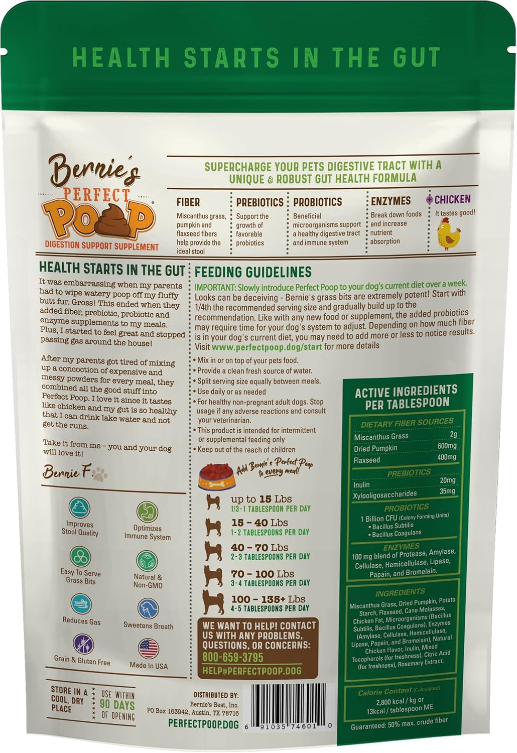 Suplemento Perfecto para Popó, Digestión y Salud General para Perro...
