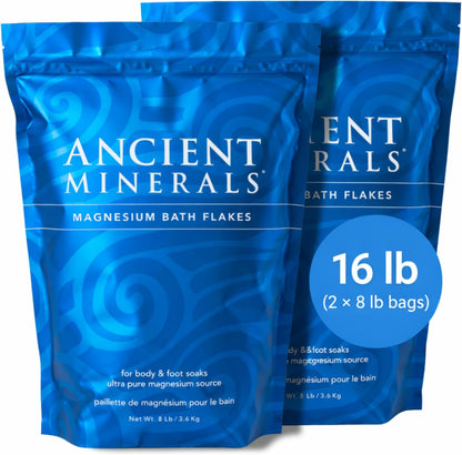 Ancient Minerals Copos de baño de magnesio - Cloruro de magnesio pu...