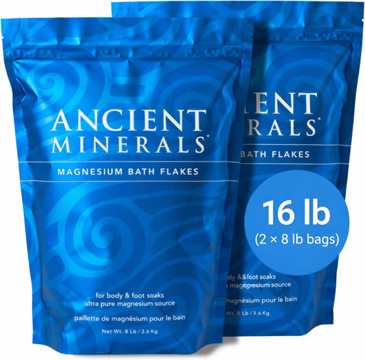 Ancient Minerals Copos de baño de magnesio - Cloruro de magnesio pu...