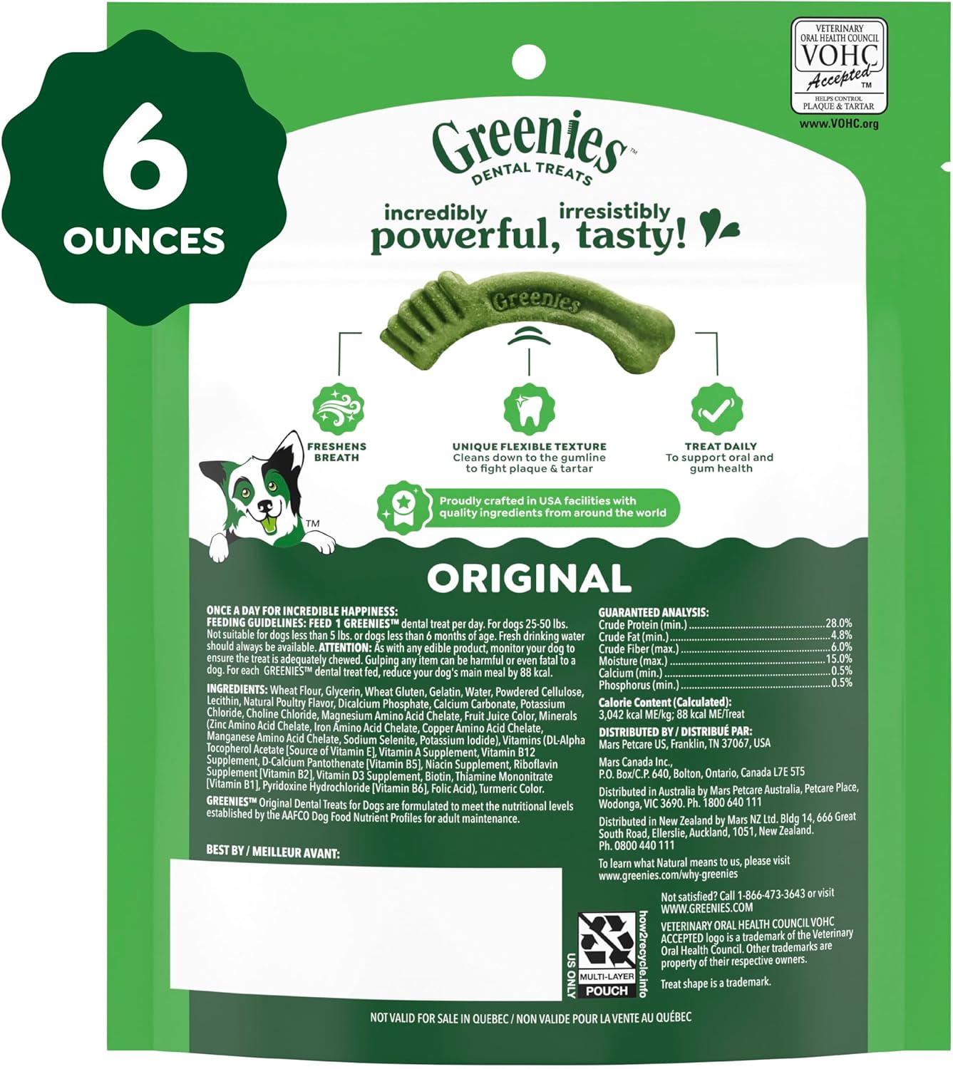 Greenies Golosinas dentales naturales para perros adultos recomenda...